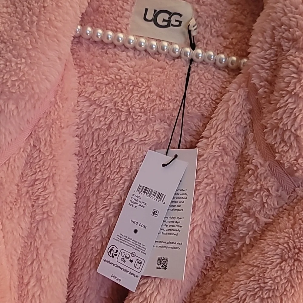 UGG NWT Extra Warmth Comfy Cuddly Plush Fleece Robe - Picture 8 of 9